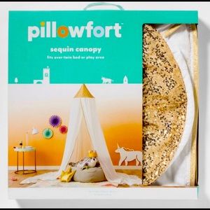 Pillowfort gold sequin canopy twin bed